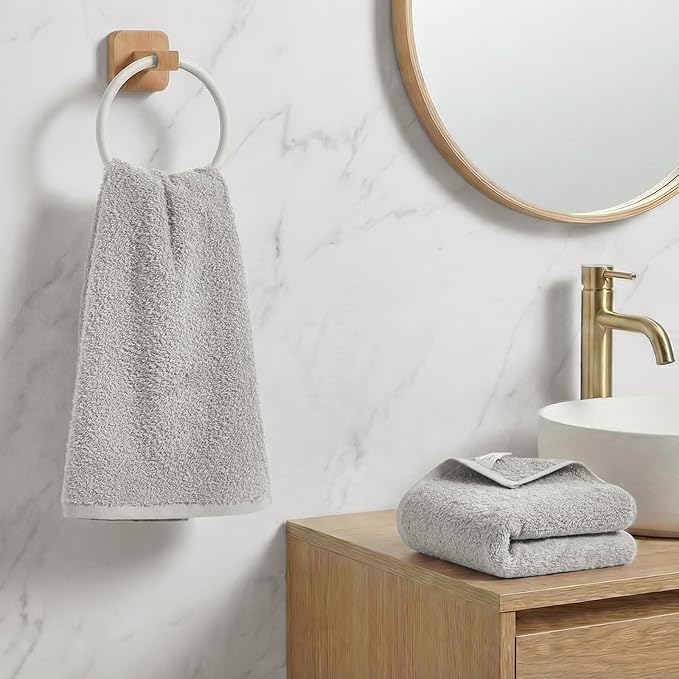 REDKISS 2-Pack Luxury Hand Towels, 16x32 Inch 450 GSM 100% Cotton, Super Soft - Image 6