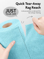 Fantasticlean Microfiber Cleaning Cloth Roll -60 Pack, Tear Away Microfiber - Image 2