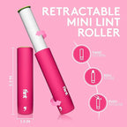 Flint Classic Pink Retractable Mini Lint Roller - Image 2