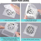 35 Pack Disposable Floor Drain Stickers, Hair Drain Stickers Disposable Shower - Image 3