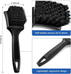 Wheel Rim Tire & Carpet Cleaning Brush Set, Soft & Stiff Bristle Wash Cleaning - Image 3