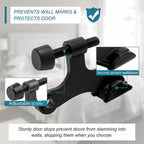 36Pack Hinge Pin Black Door Stopper, Adjustable Heavy Duty Hinge Pin Door Stop - Image 4