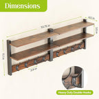 2 Tier Coat Rack Wall Mount - Image 3
