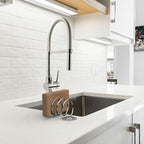 Soap Dispensing Palm Brush Holder Sink Sponge Dish Brush Holder - Image 3