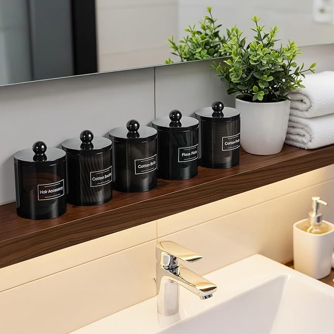4 Pack Acrylic Qtip Holder Dispenser - Image 9