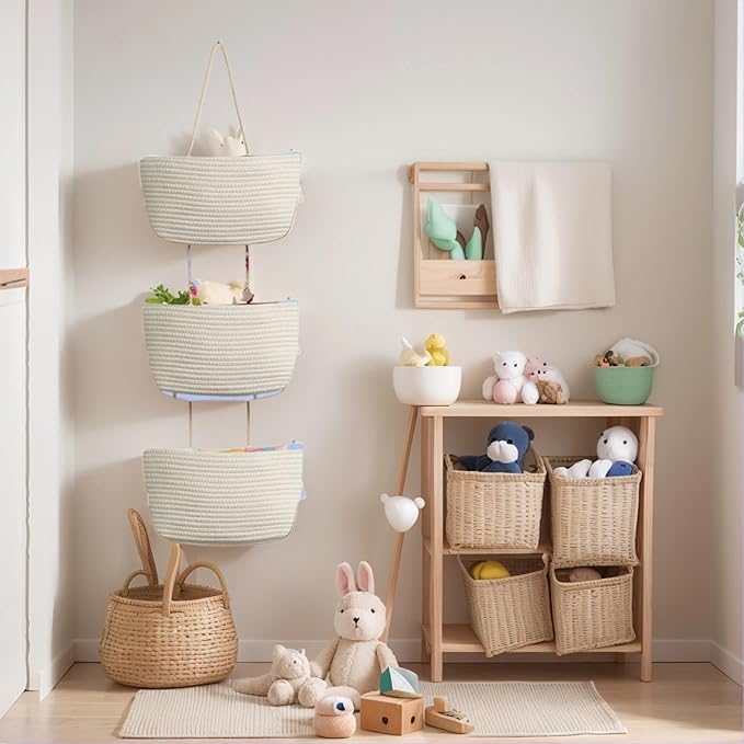 Hanging Baskets for Organizing, Over the Door Organizers and Storage, 3-Tier - Image 2