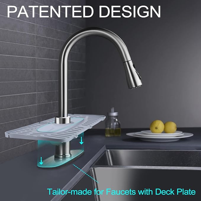 Upgraded Version Silicone Faucet Mat, Kingmall Kitchen Faucet Mat Silicone - Image 2