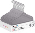 HOUSE DAY 14 Inch Kids Velvet Hangers 50 Pack, Durable Big Kid Hangers by HOUSEDAY