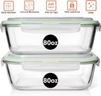 Razab 10 Cups/ 80 Oz 4 Pc Glass Food Storage Containers - Image 7