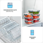 KOMUEE 10 Pack Glass Food Storage Containers, Meal Prep Containers - Image 5
