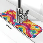 Abstract Colorful Tie Dye Kitchen Sink Splash Guard Faucet Mat Super Absorbent by Unknown