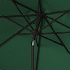 SAFAVIEH 9ft Outdoor Patio Umbrella, Round, Valance, Dark Green, Auto Crank Tilt, UV Resistant for Deck, Backyard, Poolside (PAT8006H) - Image 6