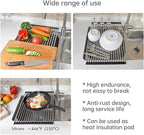 Large Telescopic Drain Rack Roll Up Rack Heat-Resistant Dish Drainer Kitchen - Image 5