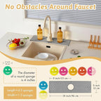 Diatomite Kitchen Sink Water Splash Guard, Modern Stylish Faucet Handle Drip - Image 3