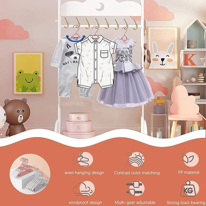 Baby Nursery Closet Hangers, Ultra Thin Non-Slip and Extendable Laundry Infant - Image 5