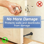 2Pcs Black Spring Door Stops, Screw in & Adhesive Door Stopper - Image 5