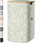 BALEINE Laundry Hamper with Lid, Tall Laundry Baskets with Bamboo Pull Handles by BALEINE