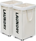 Goodpick Laundry Baskets with Wheels and Handle, Clothes Laundry Basket with by Goodpick