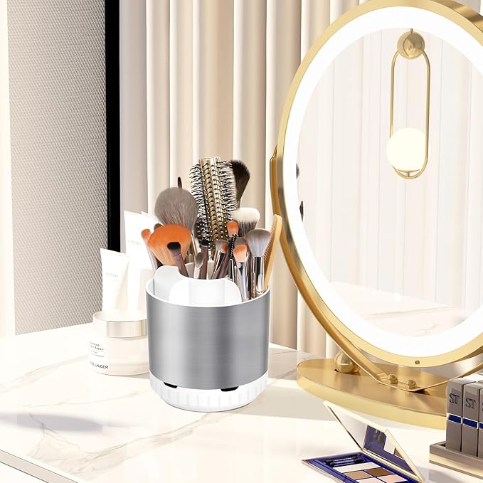 Silver Toothbrush Holders for Bathrooms Countertop Organizer - Image 7