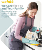 LANON wahoo Skin-Friendly Cleaning Gloves, Unlined Dishwashing Rubber Gloves - Image 5