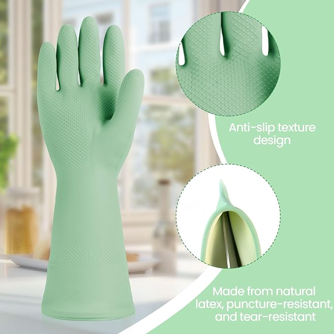 Cleaning Gloves for Dishwashing, 4/5 Pairs Reusable Kitchen Gloves for Wash - Image 2