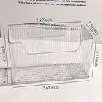 Acrylic Wall Mounted Storage Racks, Transparent Plastic Makeup Box Stackable - Image 2