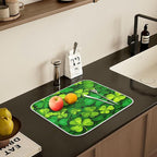 Patricks Day Shamrocks Lucky Clover Leaves Dish Drying Mat - Image 6