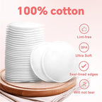 100% Pure Cotton Round Pads for Face, Lint-Free Makeup Remover Pads, - Image 2