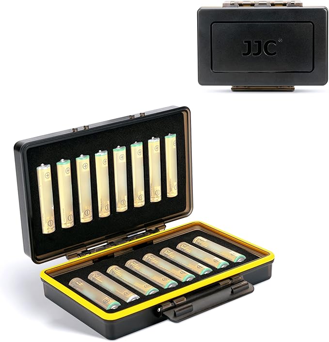 JJC Compact AAA Triple A Battery Storage Case Holder Organizer, Hard Plastic by JJC