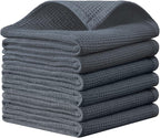 QUILTINA Dish Towels Set, 100% Cotton Waffle Weave Kitchen Towels 6 Pack by Quiltina
