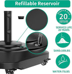 Umbrella Base with 5 Wheels, Upgraded 145lb Umbrella Stand Base, Heavy Duty & Windproof, Fillable Umbrella Base Mobile Umbrella Outdoor for Patio, Deck, Poolside, Lawn, Fits Most Sized Umbrellas - Image 3