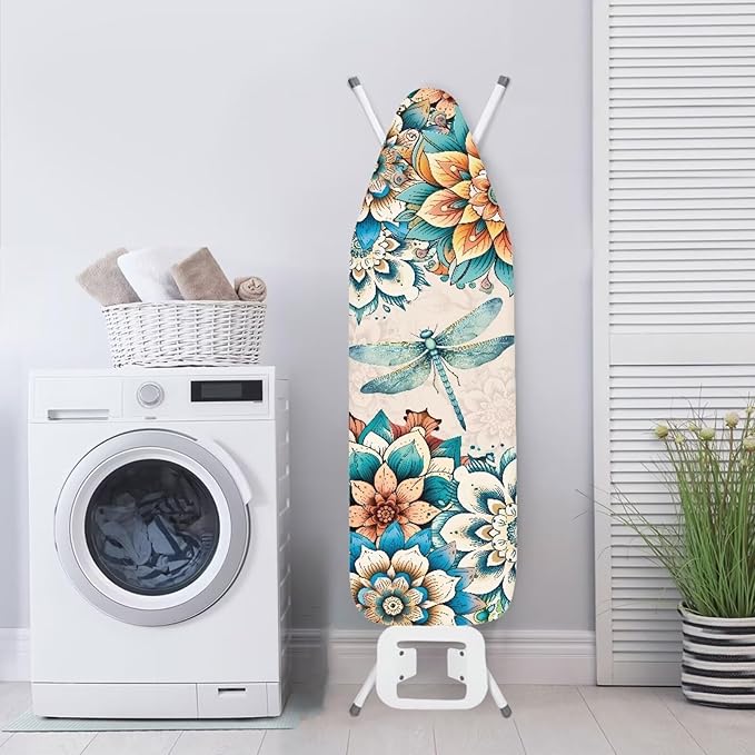 Boho Floral Dragonfly Ironing Board Cover 15x54 Inches, Standard Size Ironing - Image 4