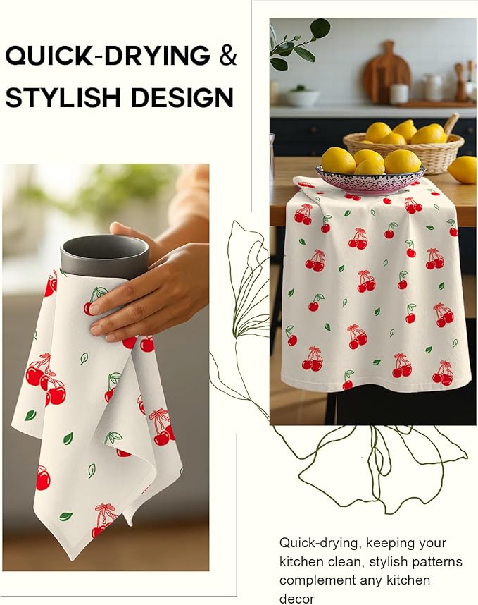 Flour Sack Kitchen Towels Set of 2-18x26 Cotton Dish Towels - Image 4