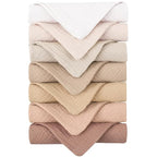 Konssy 7-Pack Soft Cotton Face Wash Cloths, Reusable Absorbent Washcloths by Konssy