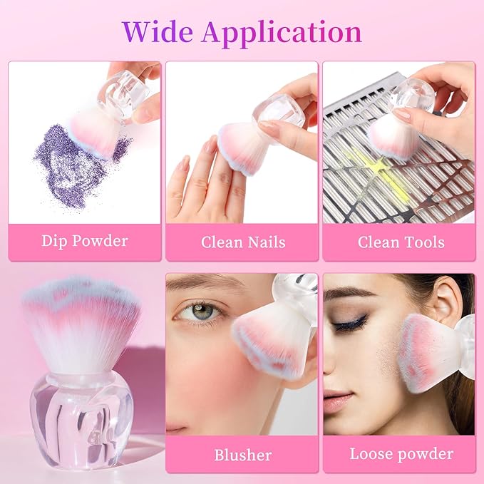 BQAN Nail Dust Brush Nail Art Dust Powder Remover Brush Nail Arts Dust Cleaner - Image 4