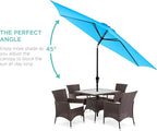 Best Choice Products 10ft Outdoor Table Compatible Steel Polyester Market Patio Umbrella w/Crank and Easy Push Button Tilt - Image 2