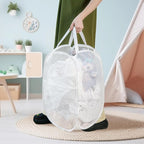 2 Pack Laundry Basket, Foldable Mesh Pop-up Laundry Hamper - Image 6