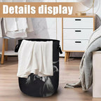 Highland Cow Laundry Basket, Foldable Waterproof Black Laundry Hamper Tote Bag - Image 6