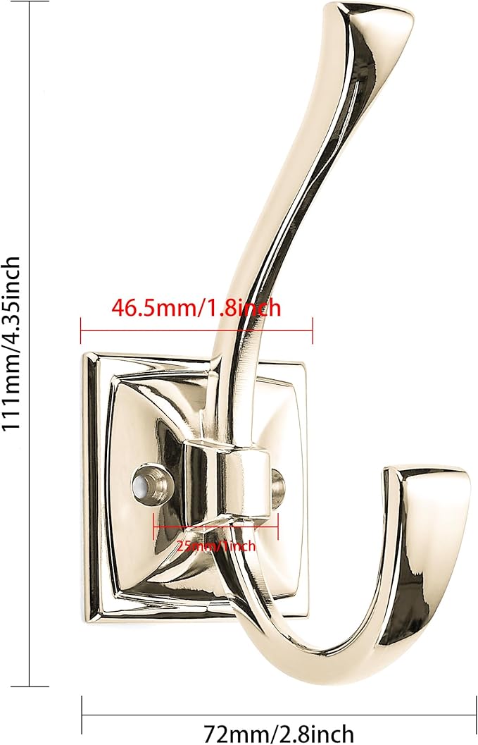 khtumeware Wall Hooks, 5 Pack Coat Hooks Hardware Towel Hooks - Image 2