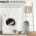 2 Pack - Extra Large Cotton Laundry Bag, Heavy Duty Large Laundry Bags 24 x 36 - Image 3