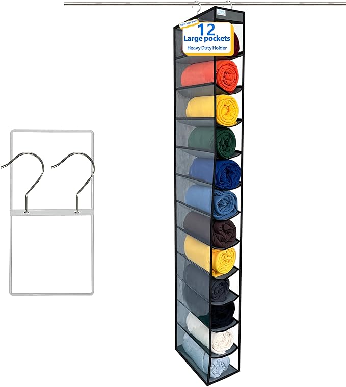 Closet Organization, 12 Section, Hanging Closet Organizer, Space Saving by Zebricolo