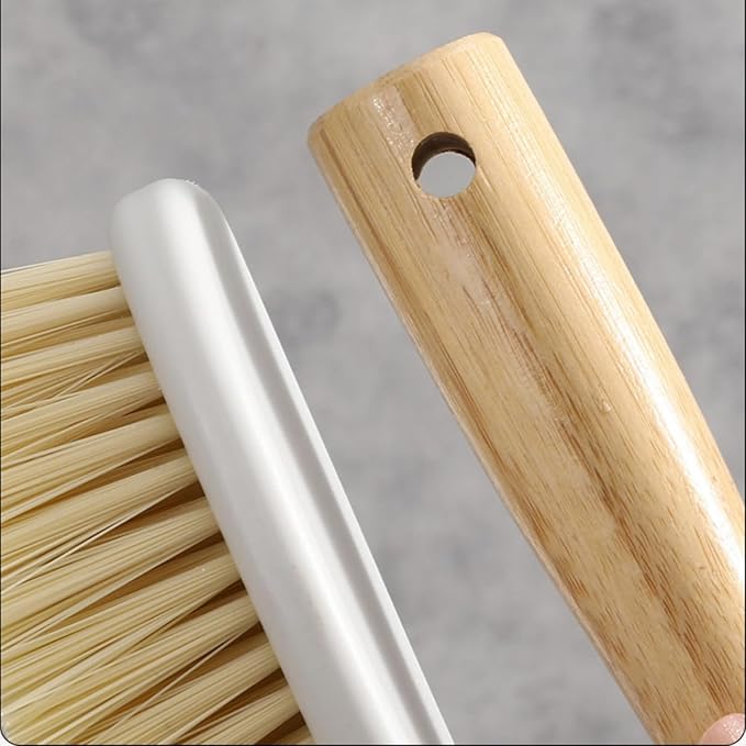 Wooden Handled Brush, Stiff Bristle Gravity Cleaning Brush - Image 4