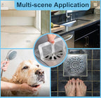 30 PC Disposable Shower Drain Hair Catcher Stickers 4"x4" Strong Adhesive Mesh - Image 3