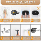 36 Pack Adhesive Hat Hooks for Wall, Super Strong Hat Rack for Baseball Caps - Image 6