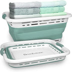 BROOKSTONE 11 GALLON XL 24" Collapsible Laundry Basket & Clothes Hamper by Brookstone