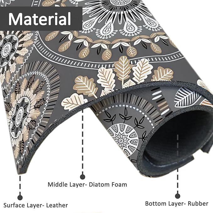 24" X 5.5" Kitchen Sink Splash Guard Faucet Mat Mandala Super Absorbent Fast - Image 2