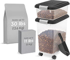 IRIS USA Dog Food Storage Container, 30 lbs & 11 lbs Combo, Cat Food Storage - Image 2