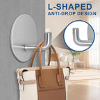 Adhesive Hooks for Bathrooms, 4 Piece Towel Hooks for Hanging Hat Robe Coat - Image 6