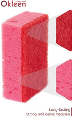 Pink Multi Use Scrub Sponges. Made in Europe. 9 Pack, 4.3x2.8x1.4 inches. - Image 5