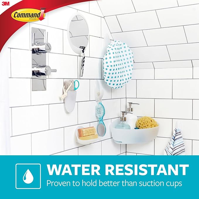 Command Bathroom Hook with Water-Resistant Strips, Organize Damage-Free - Image 3